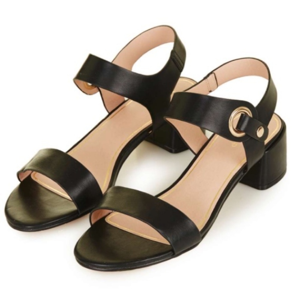 Topshop Dart Two Part Block Heel Sandal